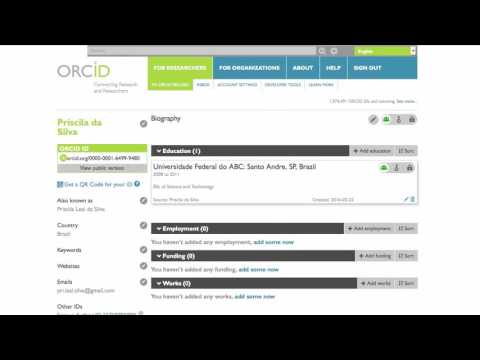 Video tutorial - ORCID e ResearcherID