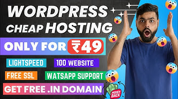 Cheapest Hosting under 49rs with Free .in domain | Wordpress Hosting | Free domain | Admirehost.com