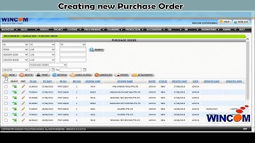 WINCOM ERP - Purchase Order