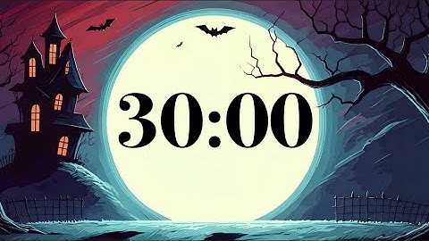30 Minute Halloween Timer | Spooky Classroom Countdown with Fun Music, Full Moon, & Haunted House