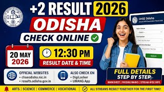 +2 Result 2026 Check Online || How To Check +2 Result 2026 || Plus 2 Result Date & Time 2026 Odisha
