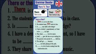 #Grammar Booster #There Vs Their  #Grammar quiz #Complete the sentences