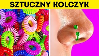 SZTUCZNE KOLCZYKI DIY || SZALONE I ZABAWNE POMYSŁY ORAZ HACKI