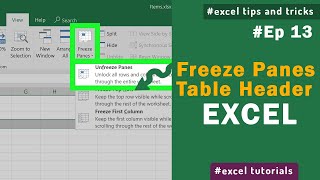 How to make freeze columns or rows | Excel Tips and Tricks #13