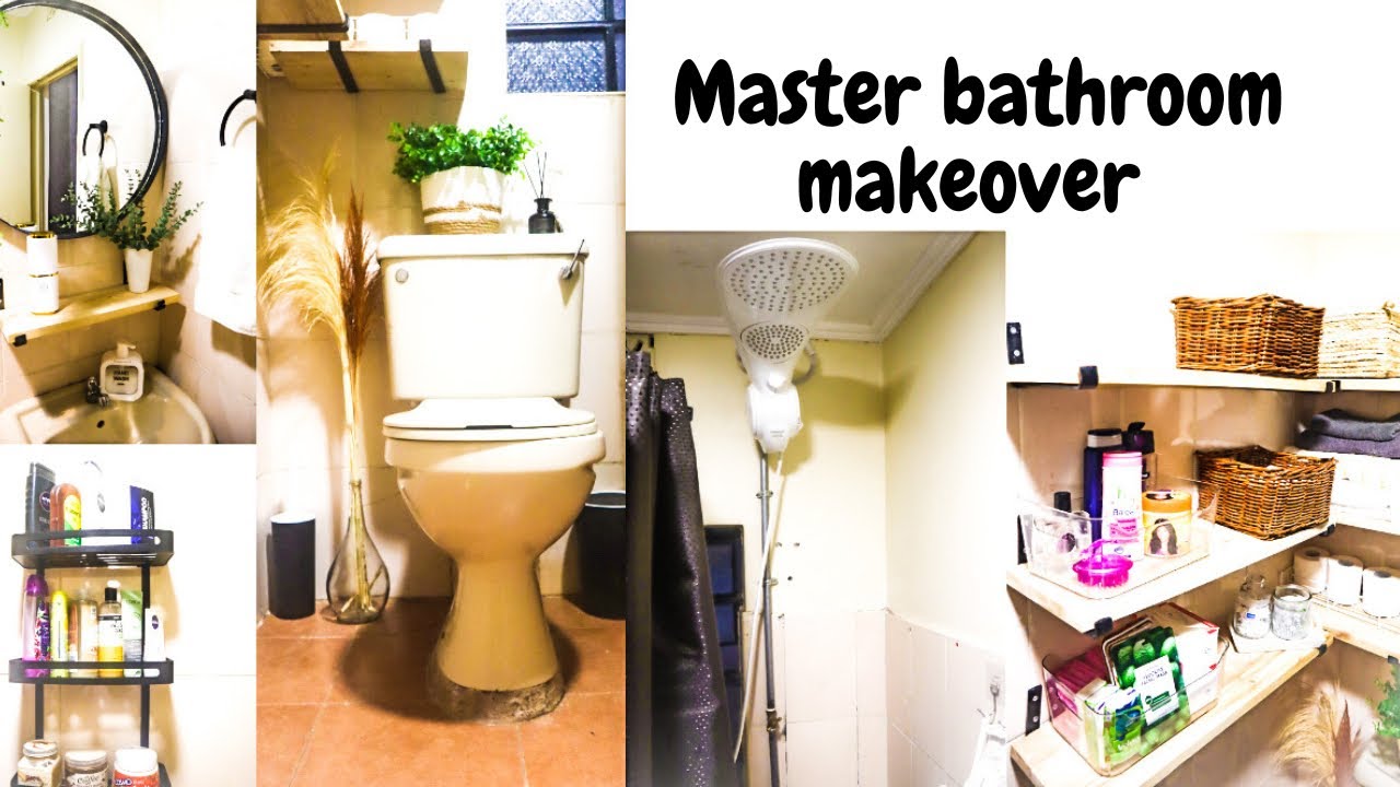 Vlog 12; My Master bathroom makeover Tour /clean & organize with me ...