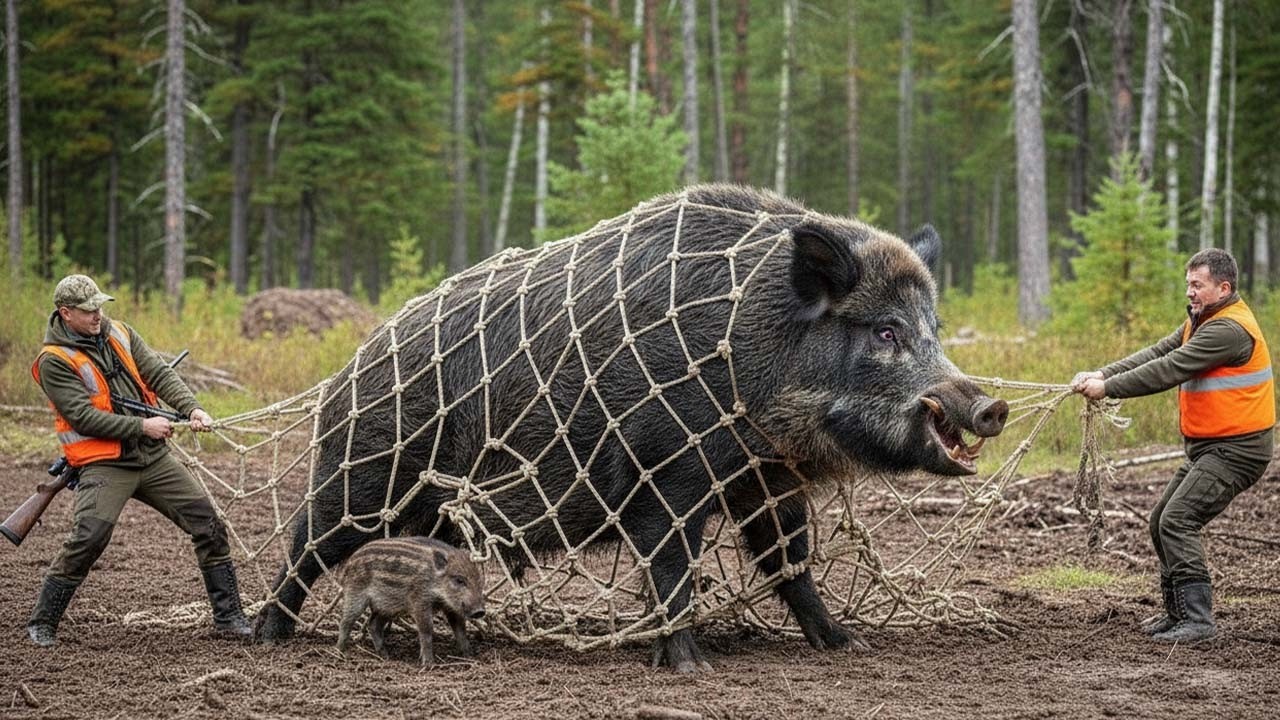 Невероятная тактика — как фермеры ловят диких кабанов для защиты урожая | Ловушка для диких кабанов