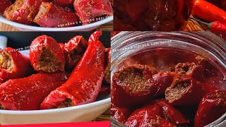 Lal Mirch  ka Achar/ मोटी लाल मिर्च का अचार/ Stuffed Red Chilli  Pickle/ Moti lal mirch ka achaar