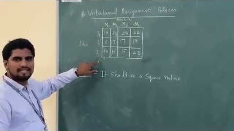 Operations Research - Assignment Problems - Unbalanced Assignment Problems