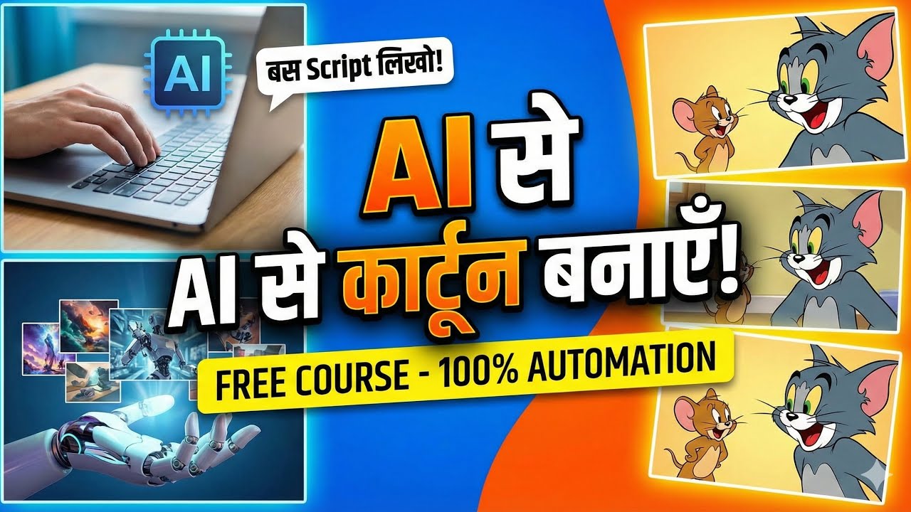 Free AI Tool se "Tom & Jerry" Cartoon Kaise Banaye? 🐭🐱 (Unlimited Animation)