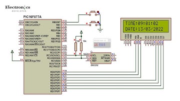 Real time clock and calendar using DS3231 and PIC16F877A – CCS C | Electronics Developer