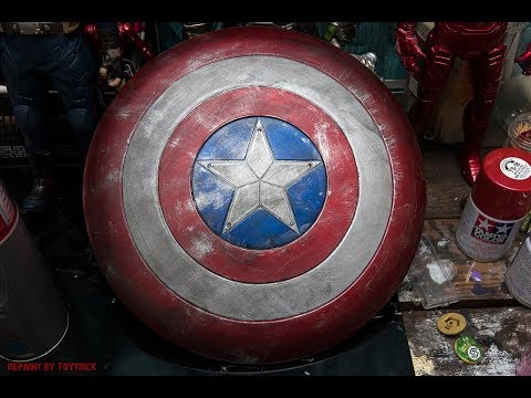 มาทำสี โล่กัปตัน อเมริการาคา 150 บาทกันเถอะ How to Repaint Captain America Shield By Toytrick
