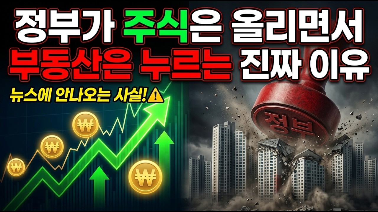 정부가 주식은 올리면서 부동산 누르려는 진짜 이유