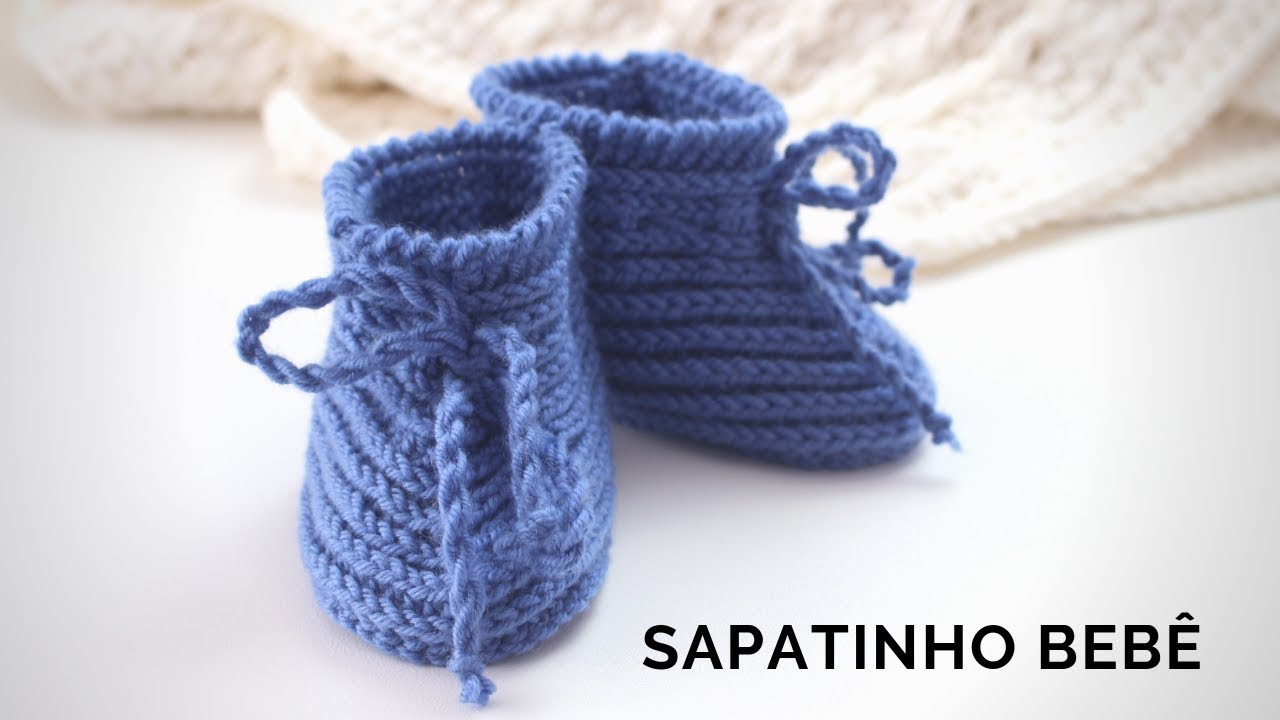 sapatinho de croche para bebe facil passo a passo