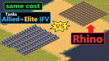 Allied Tanks + Elite IFV vs Rhino - Red Alert 2