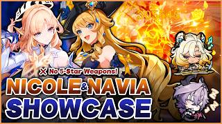 Nicole Premium Team Showcase — Navia, Durin, Xilonen (4★ Weapons) | Genshin Impact
