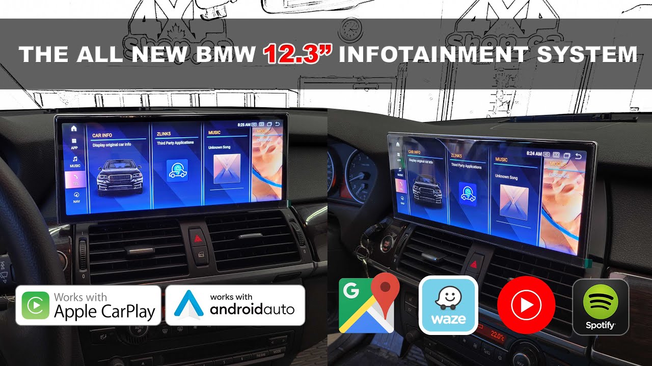 UPDATED NEW BMW 12.3" Infotainment System Apple CarPlay Android Auto ...