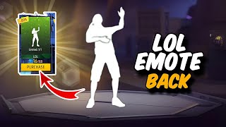 BRING BACK LOL EMOTE | LOL EMOTE AT CHEAPEST PRICE | FREE FIRE LOL EMOTE RETURN