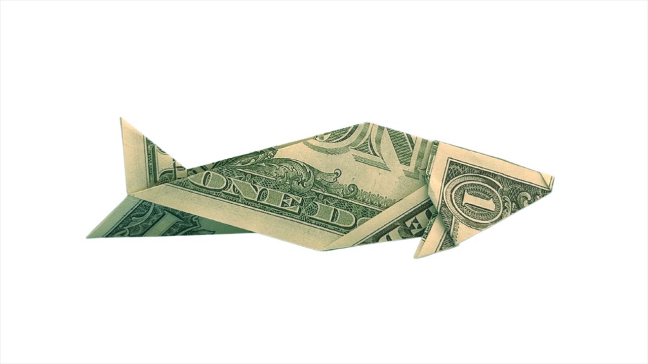 Money Origami Fish Turorial How To Fold A Fish From Dollar Bill Youtube