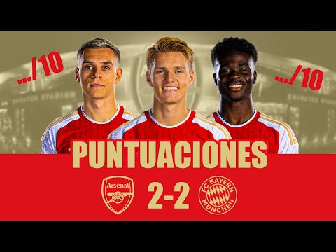 PUNTUACIONES: Arsenal vs. Bayern Munich FC (2-2) | Champions League