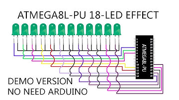 Atmega8L 18-LED Amazing Effect Tutorial.(Must-watch and Subscribe,Demo version-1)