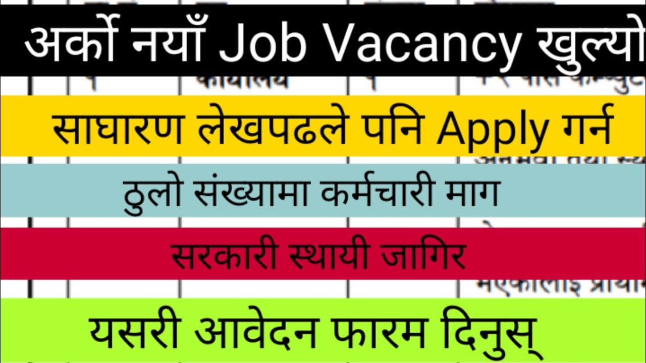 New job vacancy in Nepal 2078 🔥 Vacancy announcements 2m