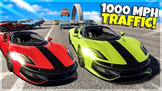 We Tried to Race Against 1000 MPH Traffic in BeamNG Drive?!