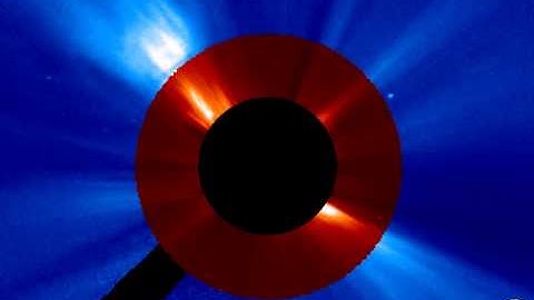 Solar Flare X1.4-class event at 1100 UT on Sept. 22th 2011 LASCO C2/C3