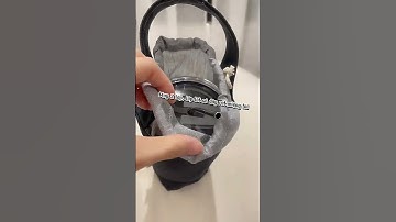 Túi xách dây rút phối Đen Xám đựng bình nước, ly trà sữa bảo vệ môi trường