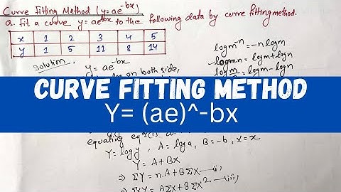 Cure fitting method || Y= (ae)^-bx