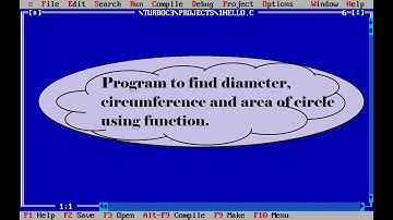 Program to find diameter, circumference and area of circle using function.