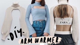 diy | trendy knit arm warmer from zara