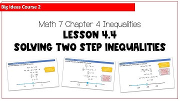 M7 Solving Two-Step Inequalities