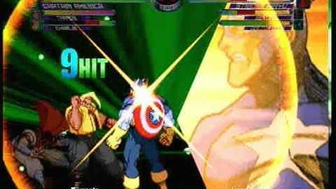 MvC2: Charlie/CaptainAmerica/Thanos 100% combo