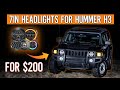 How To Install 7in Jeep Lights On A Hummer H3