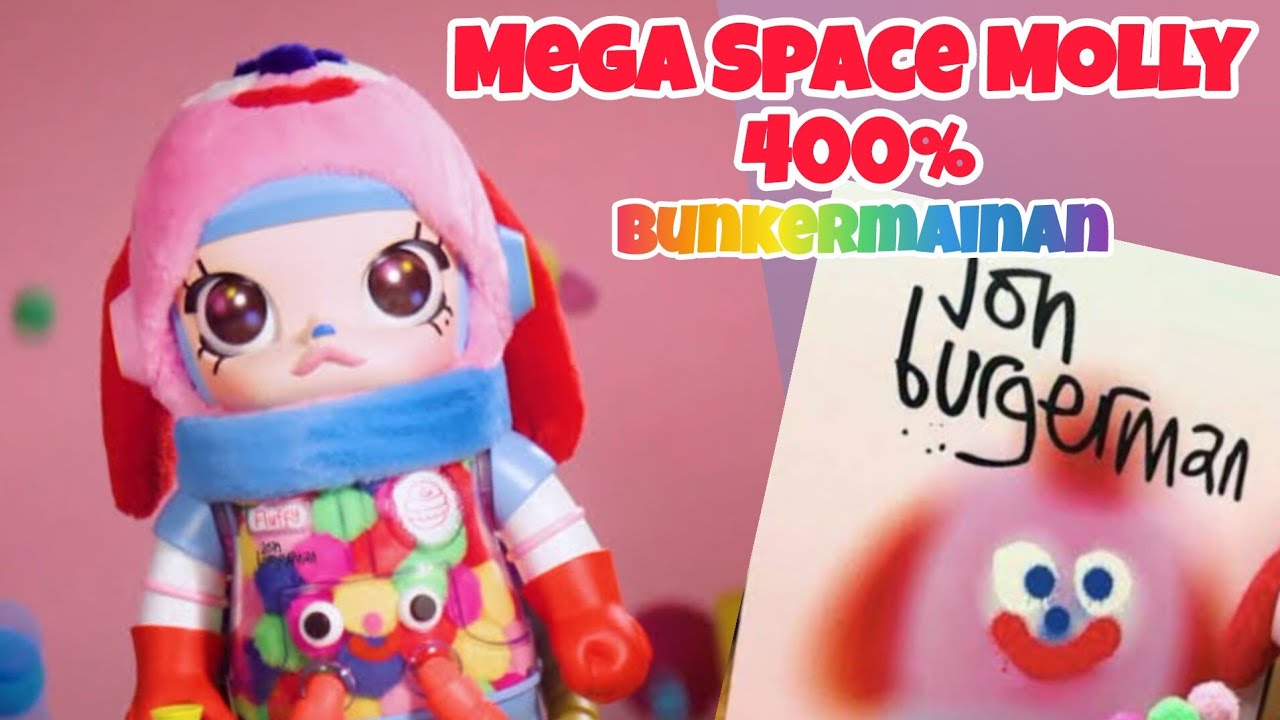 Unboxing JON BURGERMAN MEGA SPACE MOLLY 400% by POPMART Figure #review