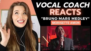 Vocal Coach|Reacts  Morissette Amon &quot;Bruno Mars Medley&quot; feat. 3rd Avenue