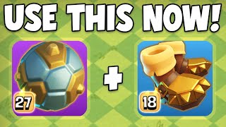 SPIKY BALL + EQ BOOTS = BEST HERO EQUIPMENT CHOICE!!! (Clash of Clans)