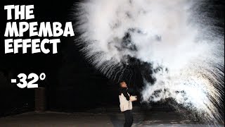 The Mpemba Effect -32° Fahrenheit Instantly Freezes Boiling Water