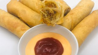 Jinsi ya kupika Spring roll nzuri na tamu za kuku | Chicken Spring Rolls | Suhayfasfood