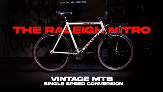 Old School Mountain Bike Single Speed Conversion  Raleigh Nitro