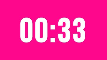 33 Second Countdown Timer No Music With Alarm Clock At The End