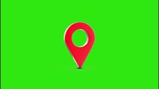 3D Location Pin Pop up green screen video by @pixxeledge | Royalty Free