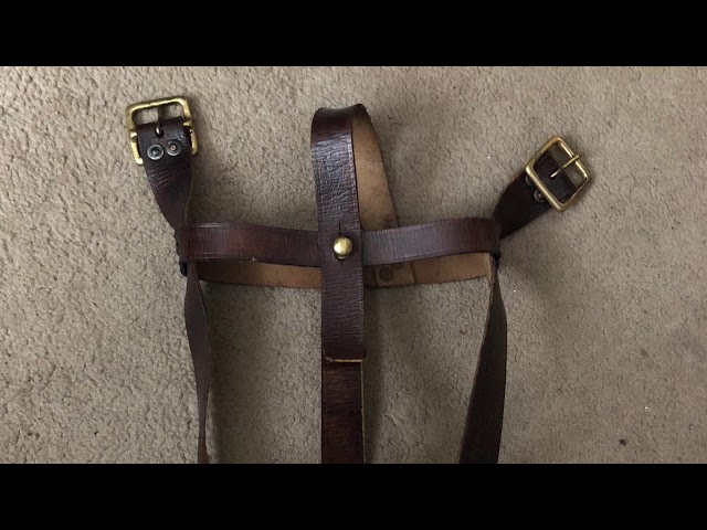 Warreplica British WW1 1914 Leather Walking Out Belt - Reproduction With Brass Snake Buckle, 55mm Width
