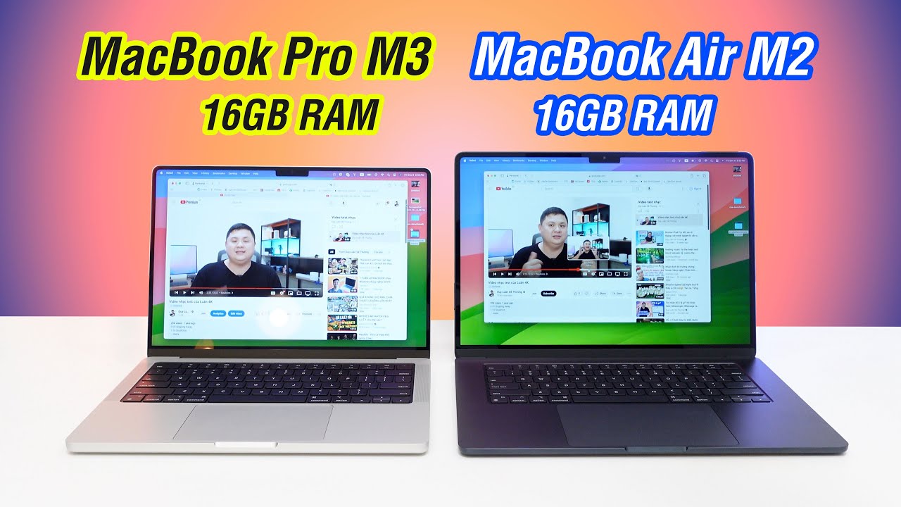 Lệch nhau 4 triệu VND: MacBook Pro 14" M3 vs MacBook Air M2 - YouTube