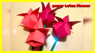 Realistic Paper Flower Art Paper Lotus Flower Work Education Rose Flower Making