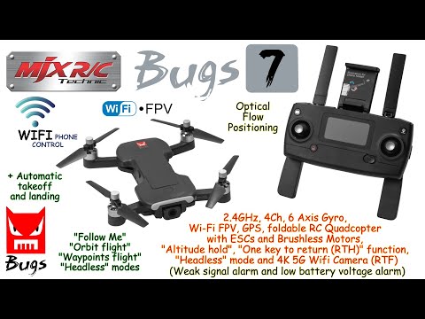 MJX Bugs 7 (MJX B7) 4K Camera 2.4GHz, 5Ch, 6 Axis, GPS, Alt. hold, Brushless, RTH, WiFi FPV (RTF)