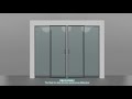 slim frame sliding glass door with soft closing