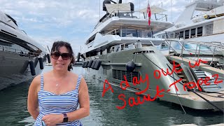 Travelling through France in a motorhome with dogs. Port Grimaud to Saint-Tropez on bicycle.