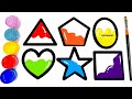 Shapes drawing activity learning video,preschool education video, learn to draw different shapes