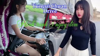 Perjalanan kargo 3 hari tiga malam. Sopir wanita cantik Yungui Chuan